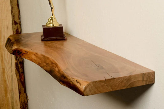 Live Edge Floating Shelf DIY Guide - ART AKASHA STUDIO
