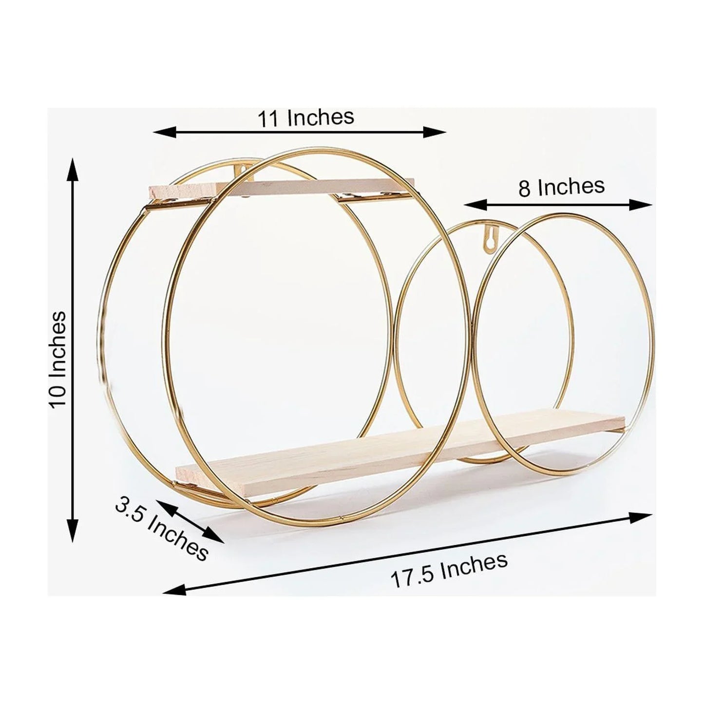 Elevate Your Space with the Modern Wall Mount Circle Geometric Shelf - ART AKASHA STUDIO