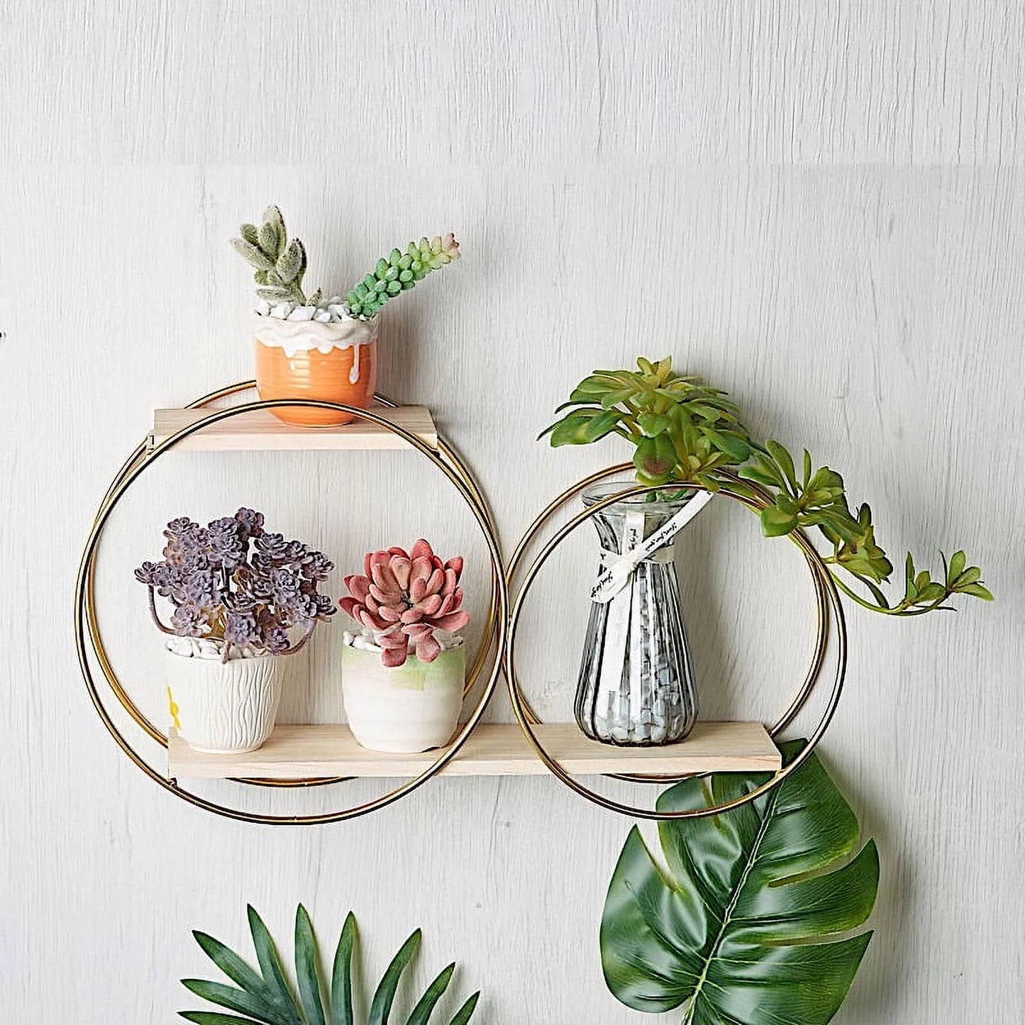Elevate Your Space with the Modern Wall Mount Circle Geometric Shelf - ART AKASHA STUDIO
