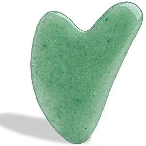 Sahajhast Gua Sha Facial Tool Green Aventurine Gua Sha Stone for Face Lifting Acupressure Lymphatic Drainage & Anti-Aging(Jade Gua Sha) - ART AKASHA STUDIO