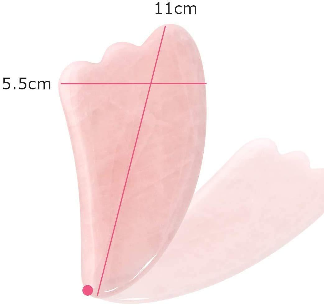 Sahaj Hast Rose Quartz Gua Sha Scraping Massage Tool - ART AKASHA STUDIO