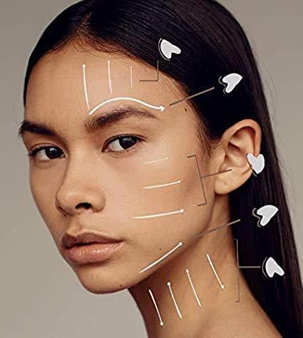 Natural certified Rose Quartz Facial Massage Roller Wand Gua Sha Spa - ART AKASHA STUDIO