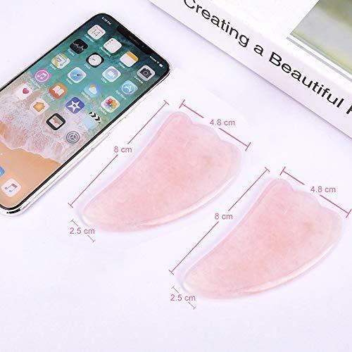 Sahaj Hast Pink Jade Gua Sha Massage Tool – 2-Piece Set for Face, Neck & Body - ART AKASHA STUDIO