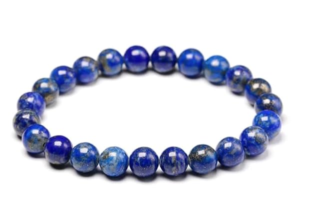 Natural Lapis Lazuli Bracelet | Certified 8mm Adjustable Gemstone Bracelet for Men & Women | Wisdom, Success, Healing & Positive Energy