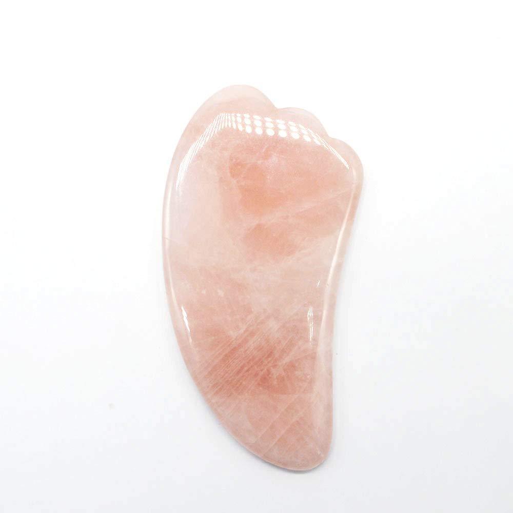 Sahaj Hast Rose Quartz Gua Sha Scraping Massage Tool - ART AKASHA STUDIO