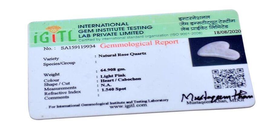 Sahaj Hast Rose Quartz Gua Sha Scraping Massage Tool - ART AKASHA STUDIO