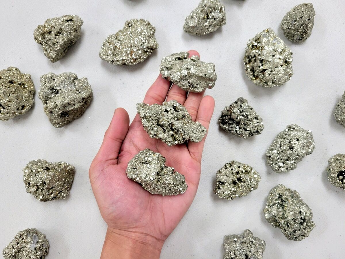Sahaj Hast Natural Pyrite Stone – The Stone of Abundance & Protection - ART AKASHA STUDIO