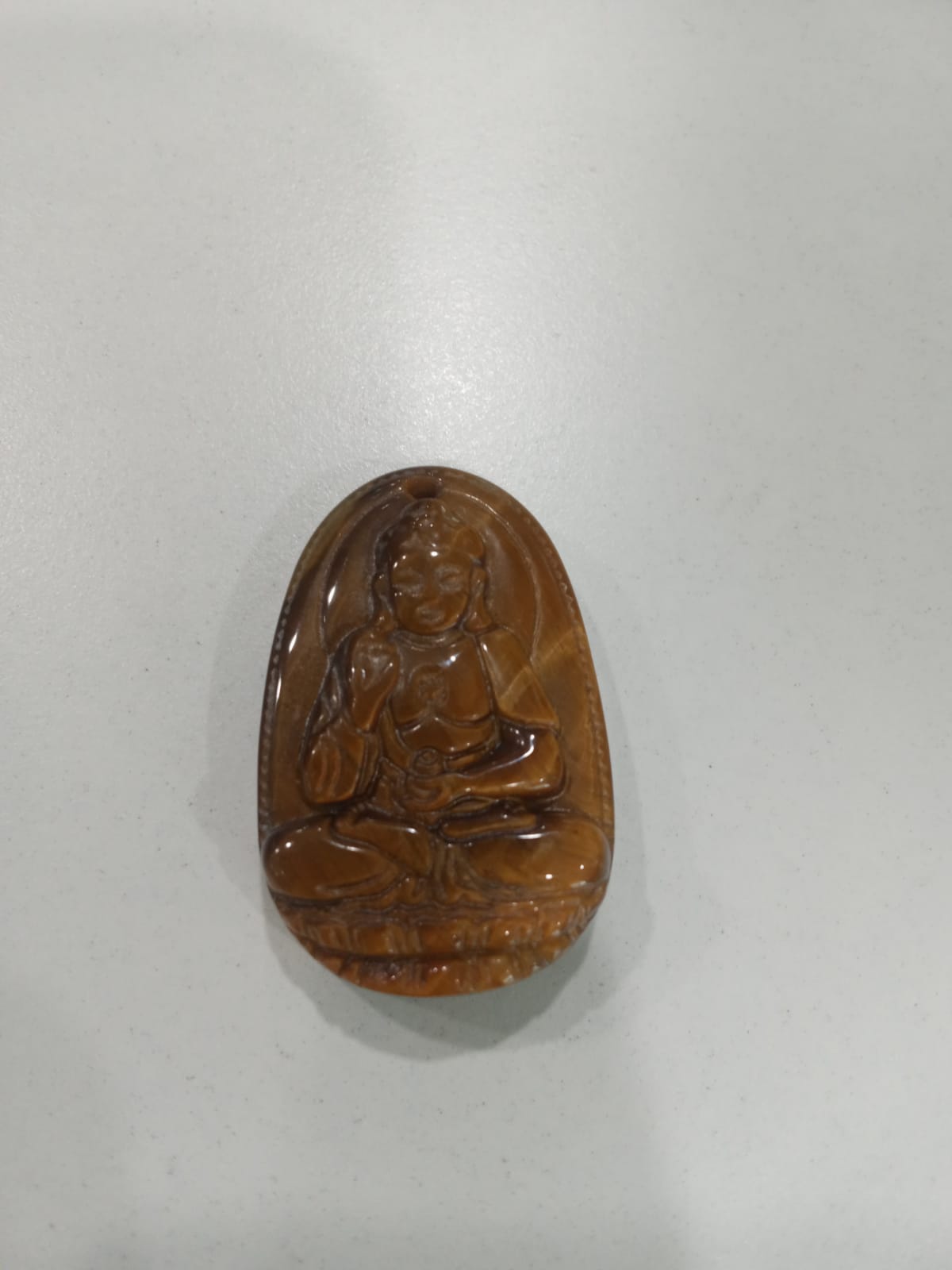 SahajHast Natural Tiger Eye Buddha Pendant | Reiki Healing Crystal Amulet for Protection & Wealth | Unisex Lucky Charm - ART AKASHA STUDIO