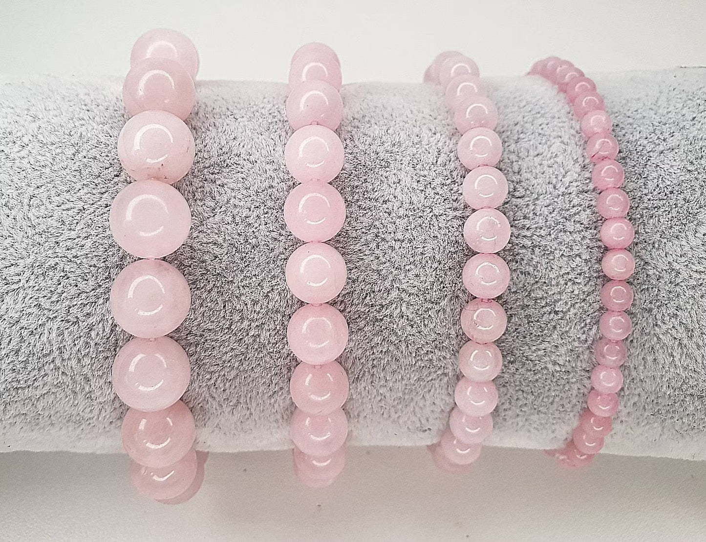 Rose Quartz Bracelet – Natural Handmade Gemstone Beads - ART AKASHA STUDIO