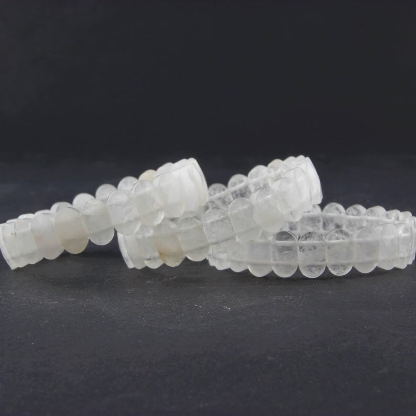 Sahaj Hast Clear Quartz Faceted Oval Bracelet – Healing Gemstone Jewelry - ART AKASHA STUDIO