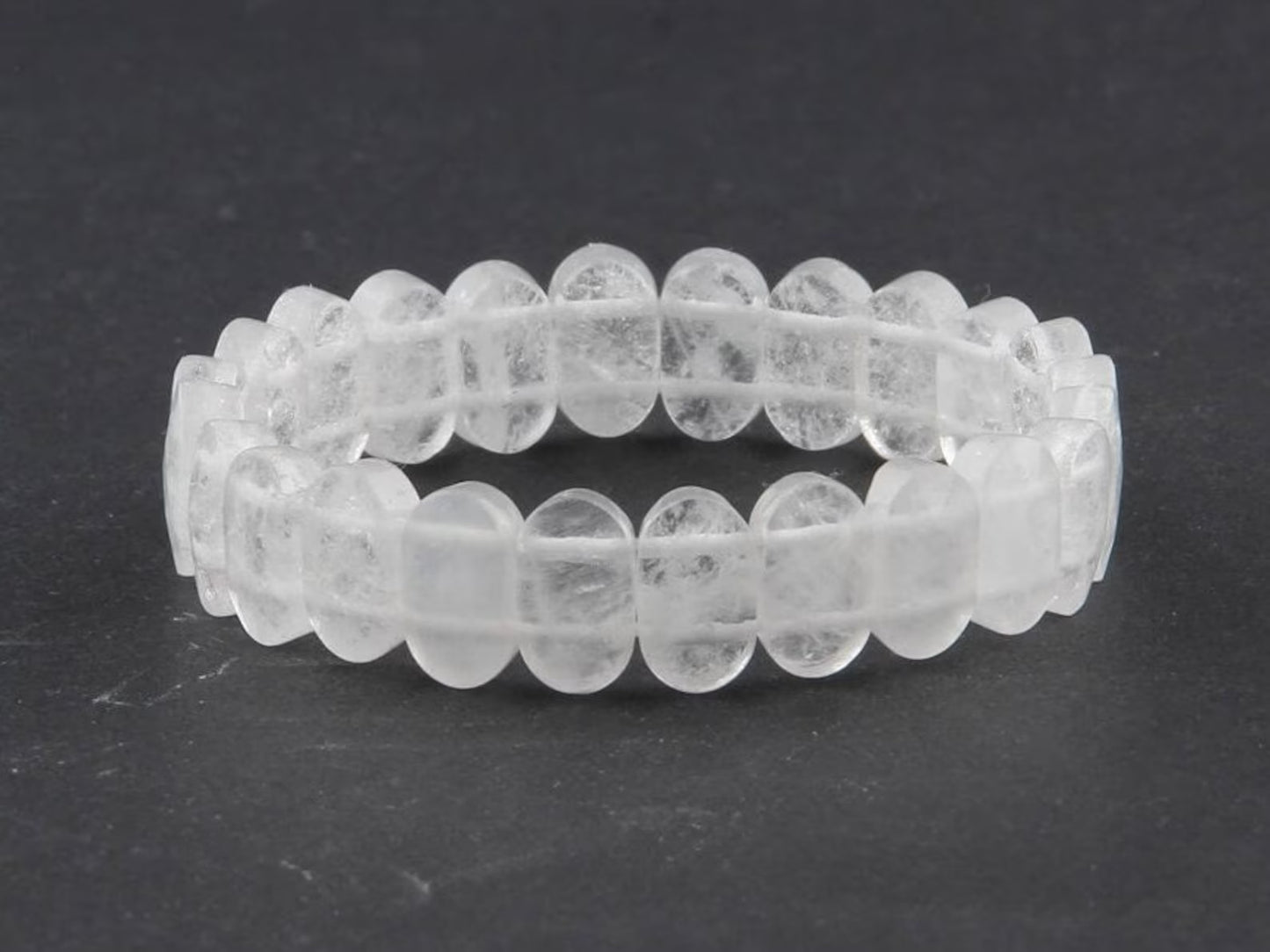 Sahaj Hast Clear Quartz Faceted Oval Bracelet – Healing Gemstone Jewelry - ART AKASHA STUDIO