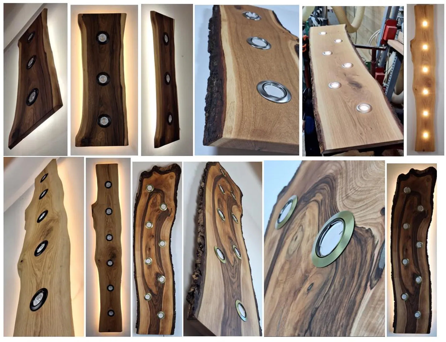 Sahajhast Handmade Live Edge Wood Ceiling Lamp – Flush Mount Light (1 Piece)