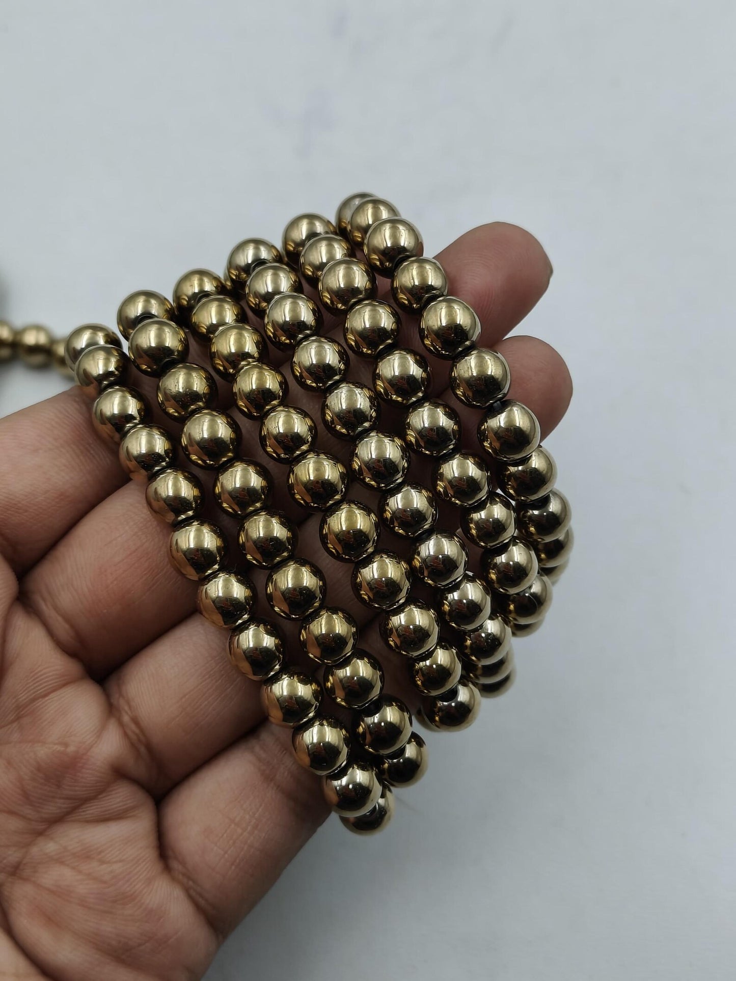 Pyrite Gemstone Bracelet – Handmade Protection & Abundance Stone - ART AKASHA STUDIO