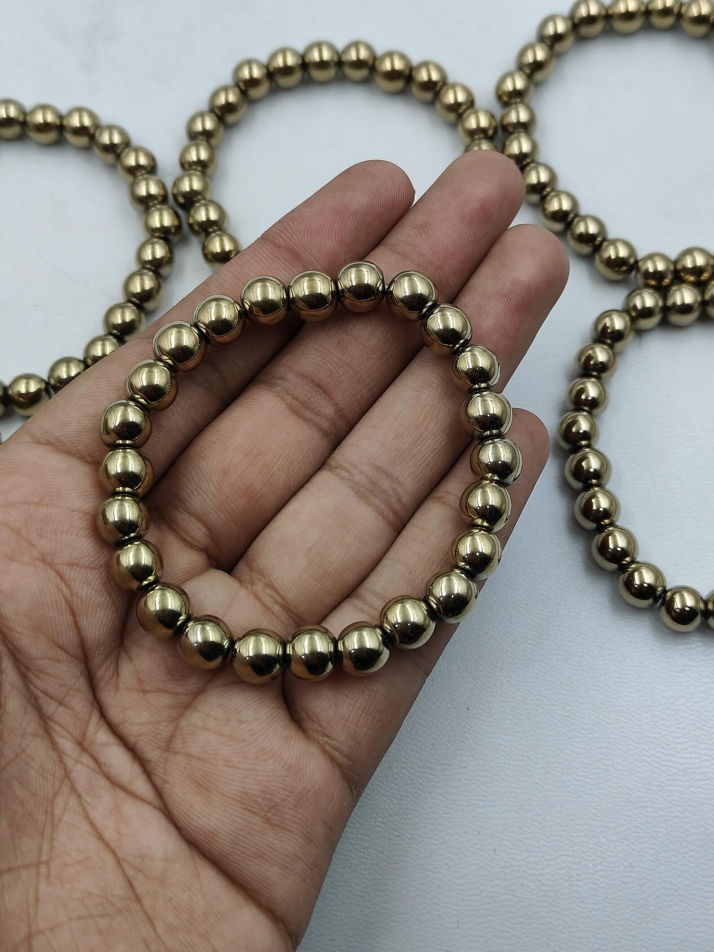 Pyrite Gemstone Bracelet – Handmade Protection & Abundance Stone - ART AKASHA STUDIO