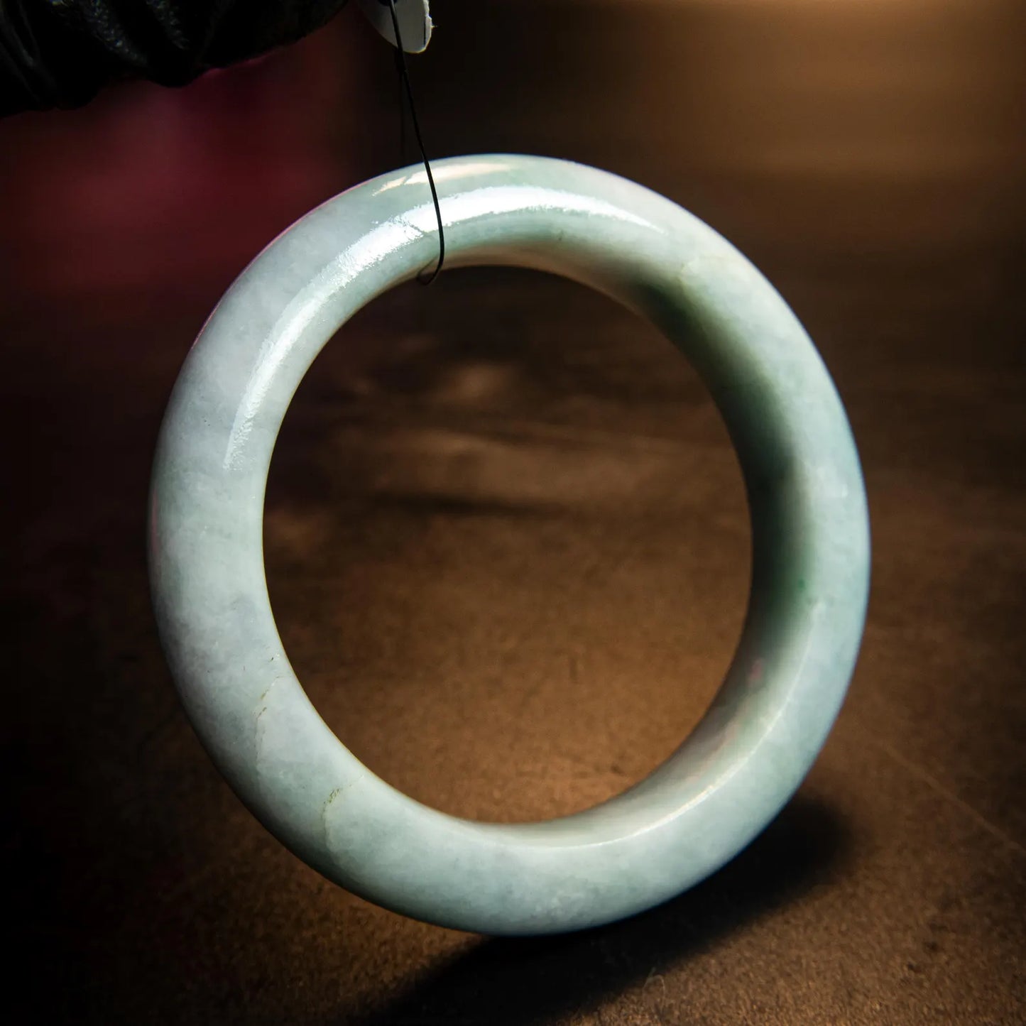 SahajHast Handmade Natural Grade A Jadeite Jade Bangle – Light Green with Icy Sea Green Hues | Classic Round Untreated Bracelet - ART AKASHA STUDIO