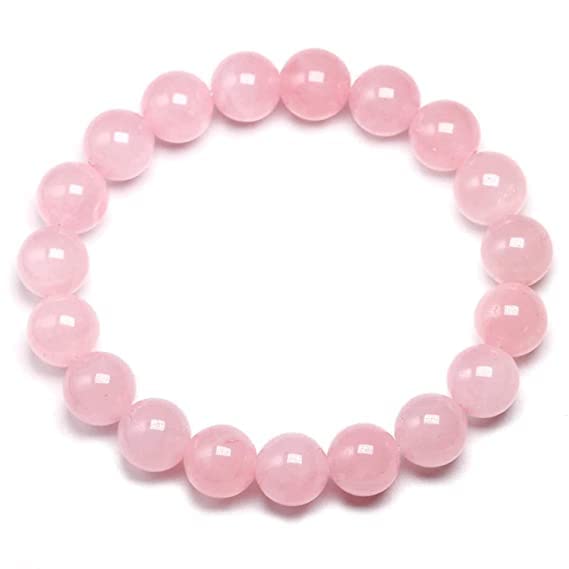 Rose Quartz Heart Pendant & Bracelet Gift Set | Natural Crystal Jewelry Combo for Love, Relationship & Self-Love