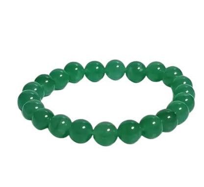 Natural Green Jade Bracelet | Certified 8mm Gemstone Bracelet for Men & Women | Luck, Prosperity, Harmony & Positive Energy