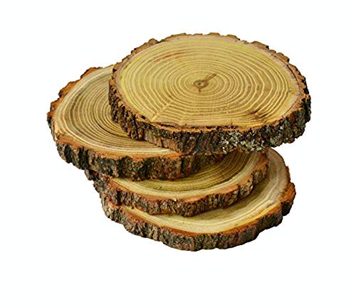 Sahaj Hast Natural Wooden 4" Coasters – Set of 4 (Round) - ART AKASHA STUDIO