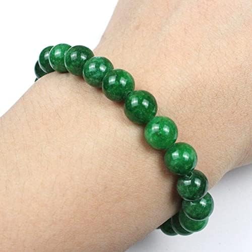 Natural Green Jade Bracelet | Certified 8mm Gemstone Bracelet for Men & Women | Luck, Prosperity, Harmony & Positive Energy