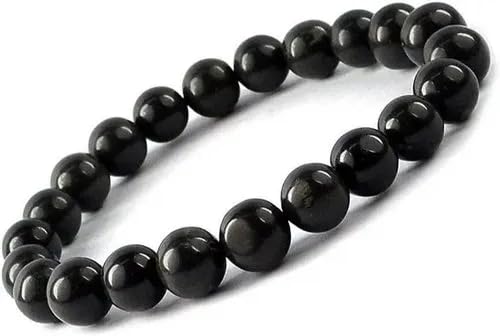 Natural Black Onyx Bracelet | Certified 8mm Adjustable Gemstone Bracelet for Men & Women | Healing, Protection, Success & Abundance