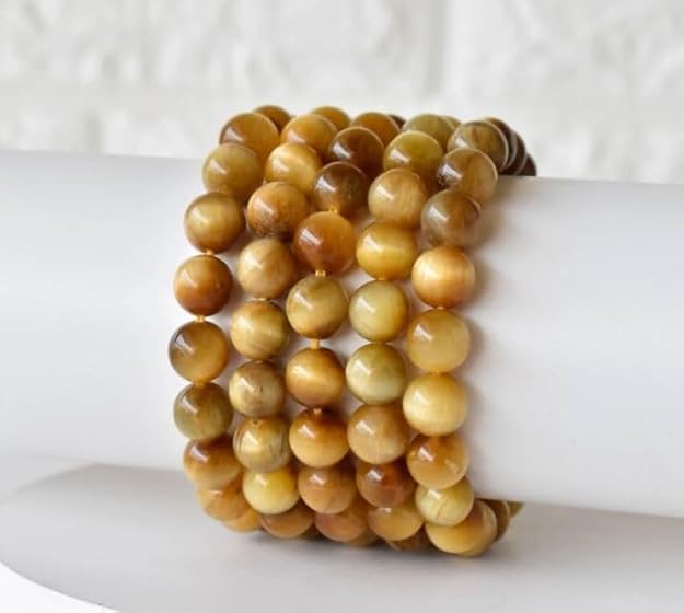 Natural Citrine Crystal Bracelet | Certified 8mm Gemstone Bracelet for Men & Women | Success, Prosperity & Positive Energy