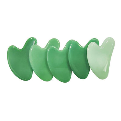 Sahajhast Gua Sha Facial Tool Green Aventurine Gua Sha Stone for Face Lifting Acupressure Lymphatic Drainage & Anti-Aging(Jade Gua Sha) - ART AKASHA STUDIO
