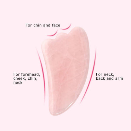 Sahaj Hast Rose Quartz Gua Sha Scraping Massage Tool - ART AKASHA STUDIO