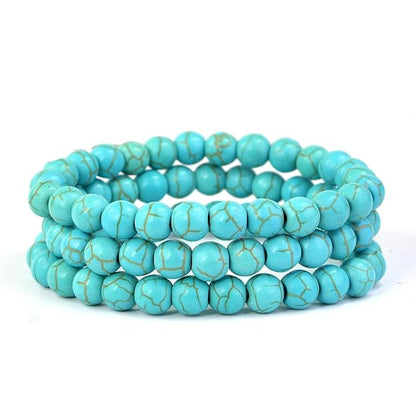 Natural Turquoise Crystal Bracelet | Certified Semi-Precious Gemstone Stretch Bracelet for Men & Women | Reiki Healing, Communication, Protection & Chakra Balance  Product Description
