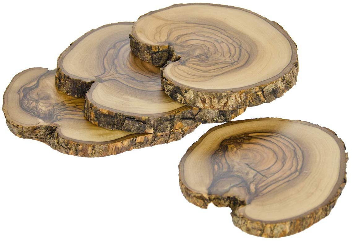 Sahaj Hast Natural Wooden 4" Coasters – Set of 4 (Round) - ART AKASHA STUDIO