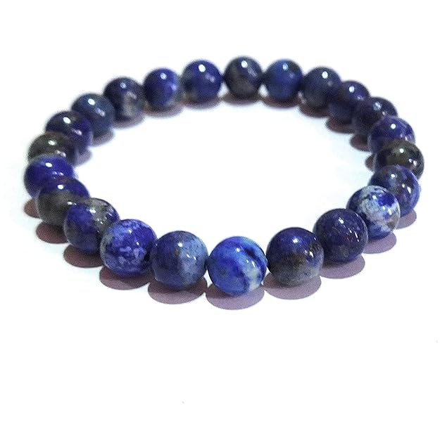 Natural Lapis Lazuli Bracelet | Certified 8mm Adjustable Gemstone Bracelet for Men & Women | Wisdom, Success, Healing & Positive Energy
