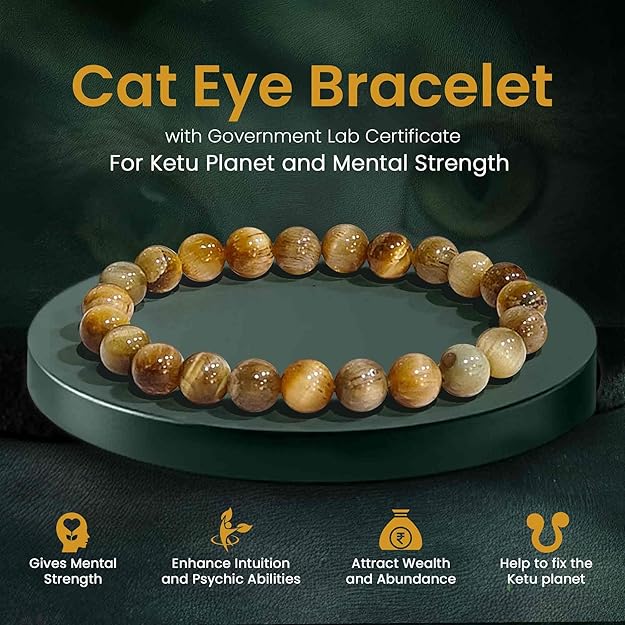 Natural Citrine Crystal Bracelet | Certified 8mm Gemstone Bracelet for Men & Women | Success, Prosperity & Positive Energy