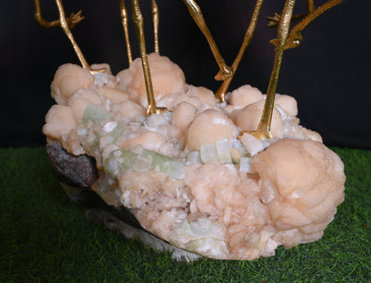 Unique Handmade Gemstone Flamingo Family - ART AKASHA STUDIO