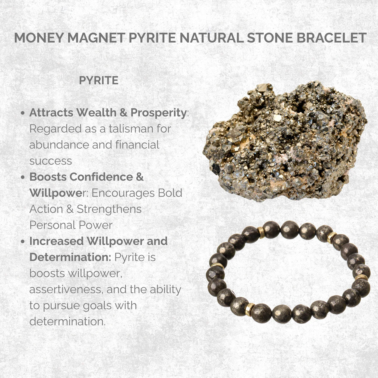 Pyrite Bracelet & Anklet Couple Combo | Natural Pyrite Crystal Jewelry Set for Men & Women | Protection, Prosperity & Positive Energy