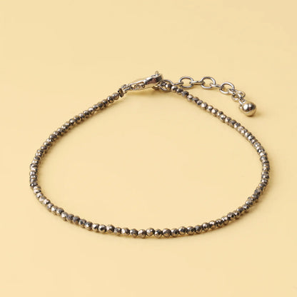 Pyrite Bracelet & Anklet Couple Combo | Natural Pyrite Crystal Jewelry Set for Men & Women | Protection, Prosperity & Positive Energy