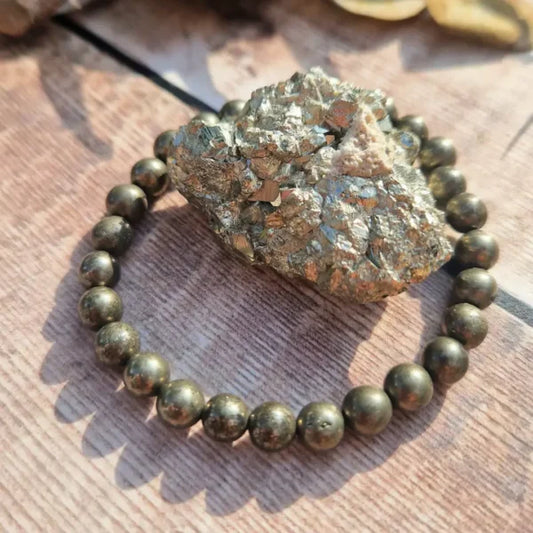Original Pyrite Bracelet & Get a FREE Pyrite Stone – Wealth, Success & Positive Energy - ART AKASHA STUDIO