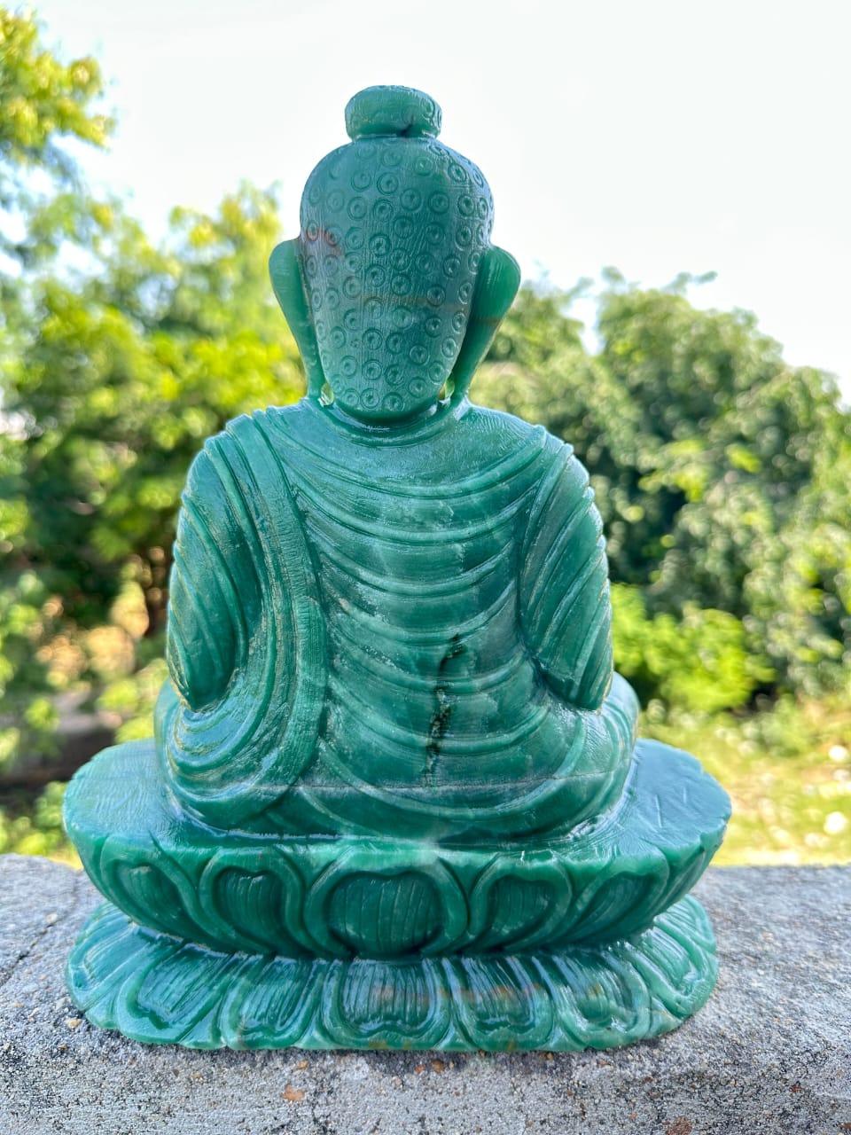Sahajhast Australian Green Aventurine Buddha Statue