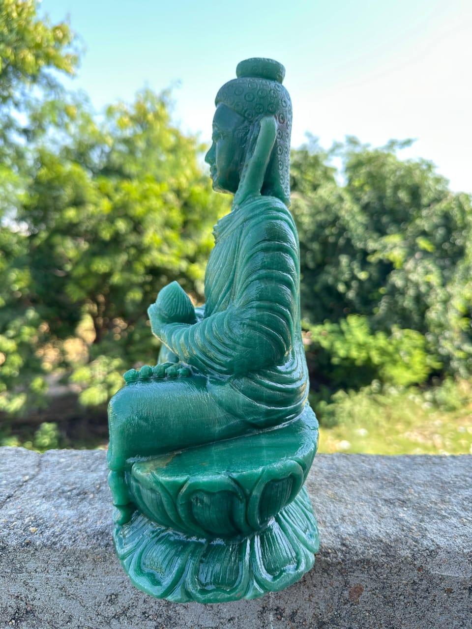 Sahajhast Australian Green Aventurine Buddha Statue