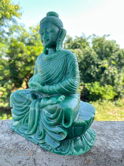 Sahajhast Australian Green Aventurine Buddha Statue