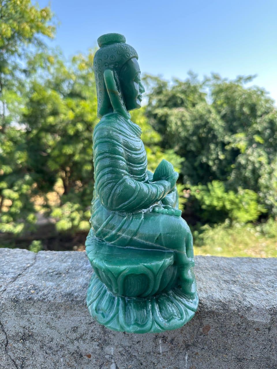 Sahajhast Australian Green Aventurine Buddha Statue
