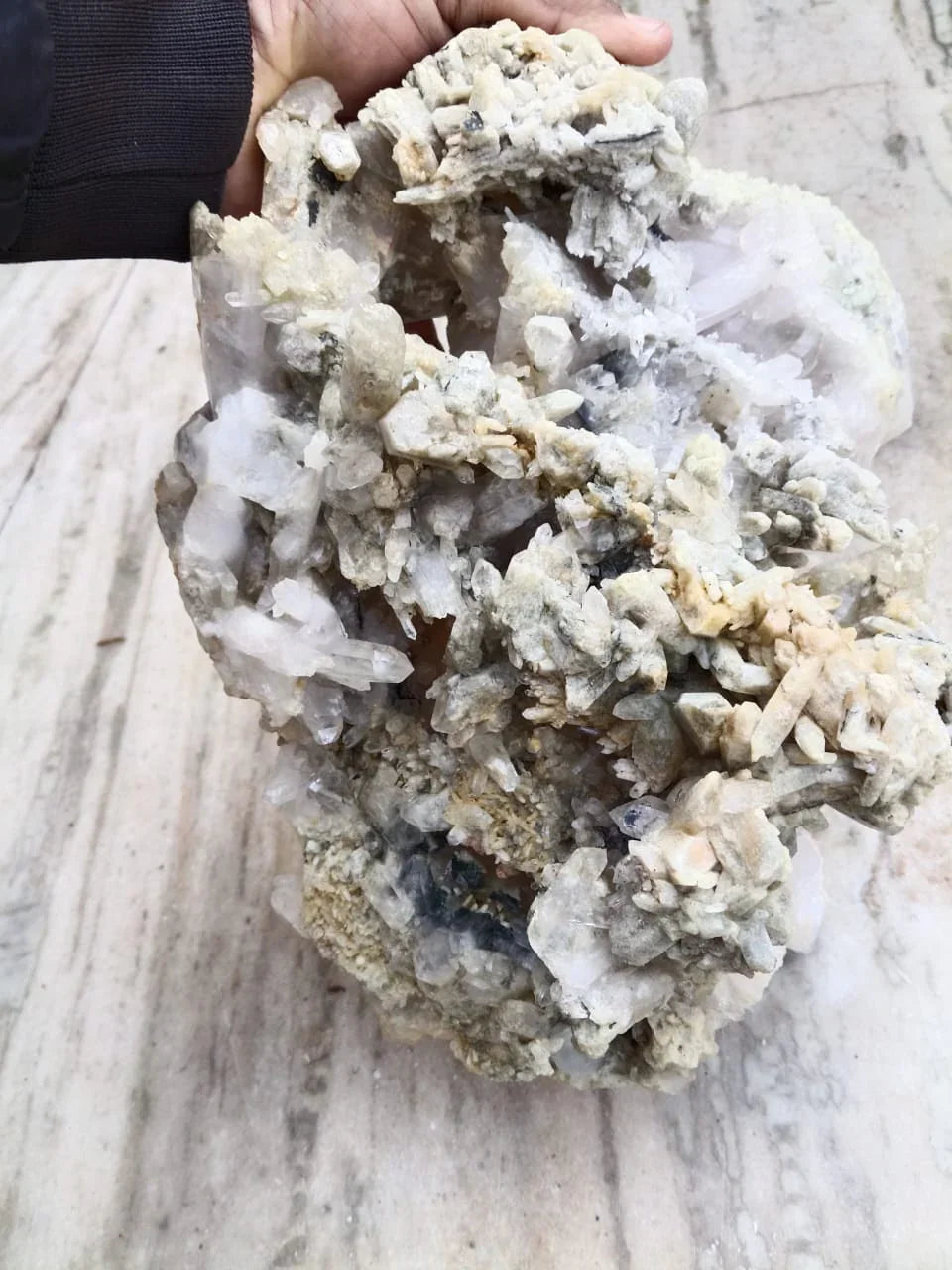 Natural Apophyllite Crystal Cluster on Matrix – Large Raw Mineral Specimen
