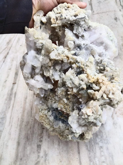 Natural Apophyllite Crystal Cluster on Matrix – Large Raw Mineral Specimen