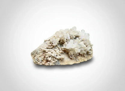 Natural Clear Quartz Crystal Cluster on Matrix – AAA Grade Raw Mineral Specimen