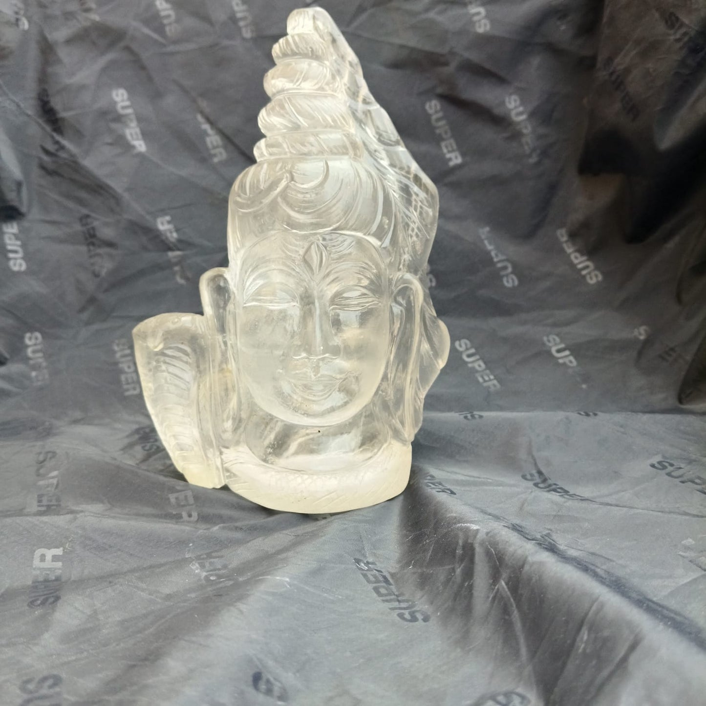 Natural Clear Quartz Shiva Statue – 90% Clear Crystal | 5.5 Inch | 718g - ART AKASHA STUDIO