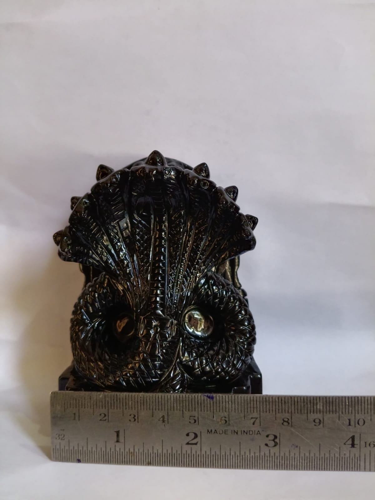 Sahajhast Naag Dev Black Occidien Gemstone – Handmade Power and Spiritual Energy - ART AKASHA STUDIO