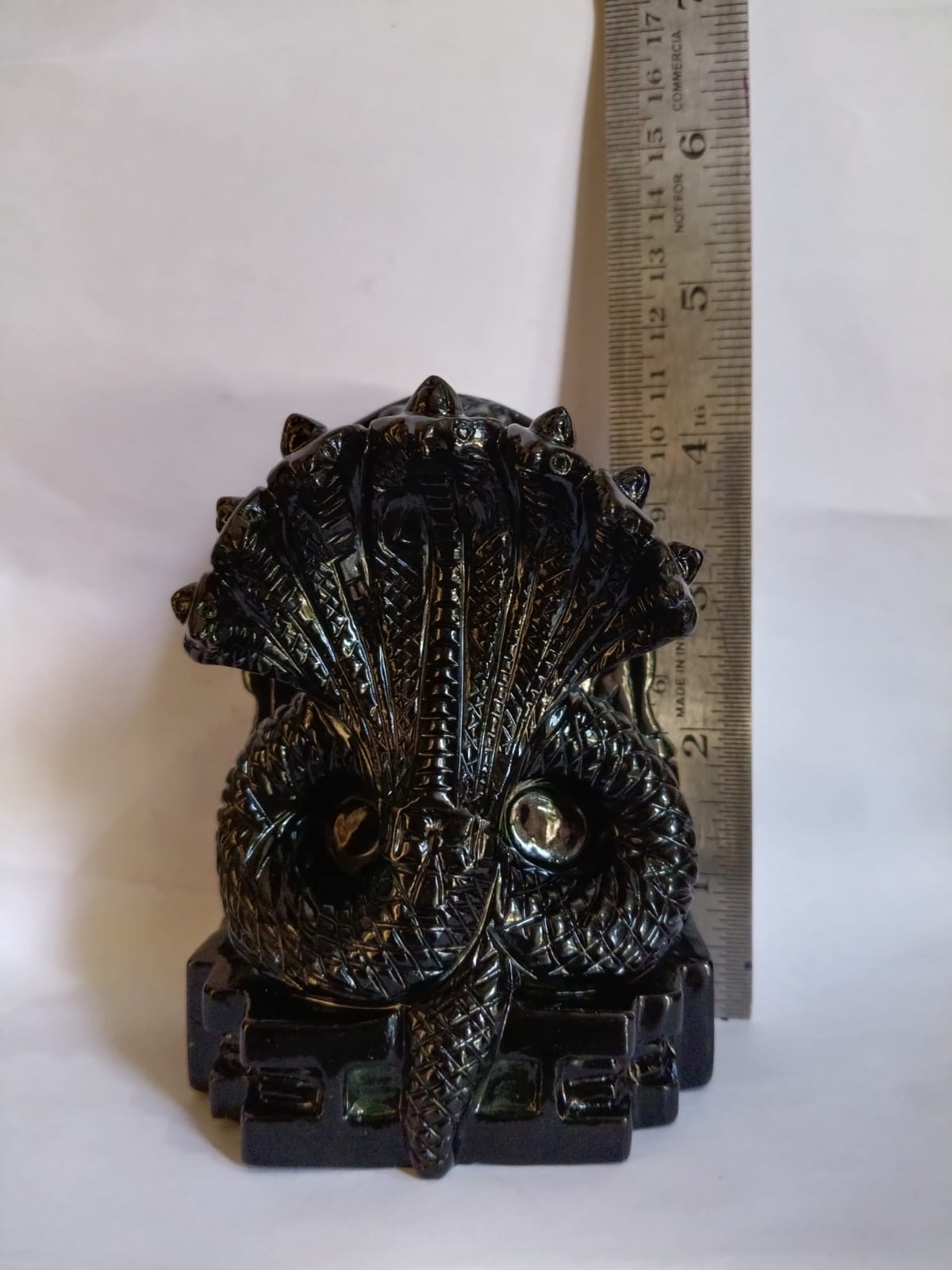 Sahajhast Naag Dev Black Occidien Gemstone – Handmade Power and Spiritual Energy - ART AKASHA STUDIO