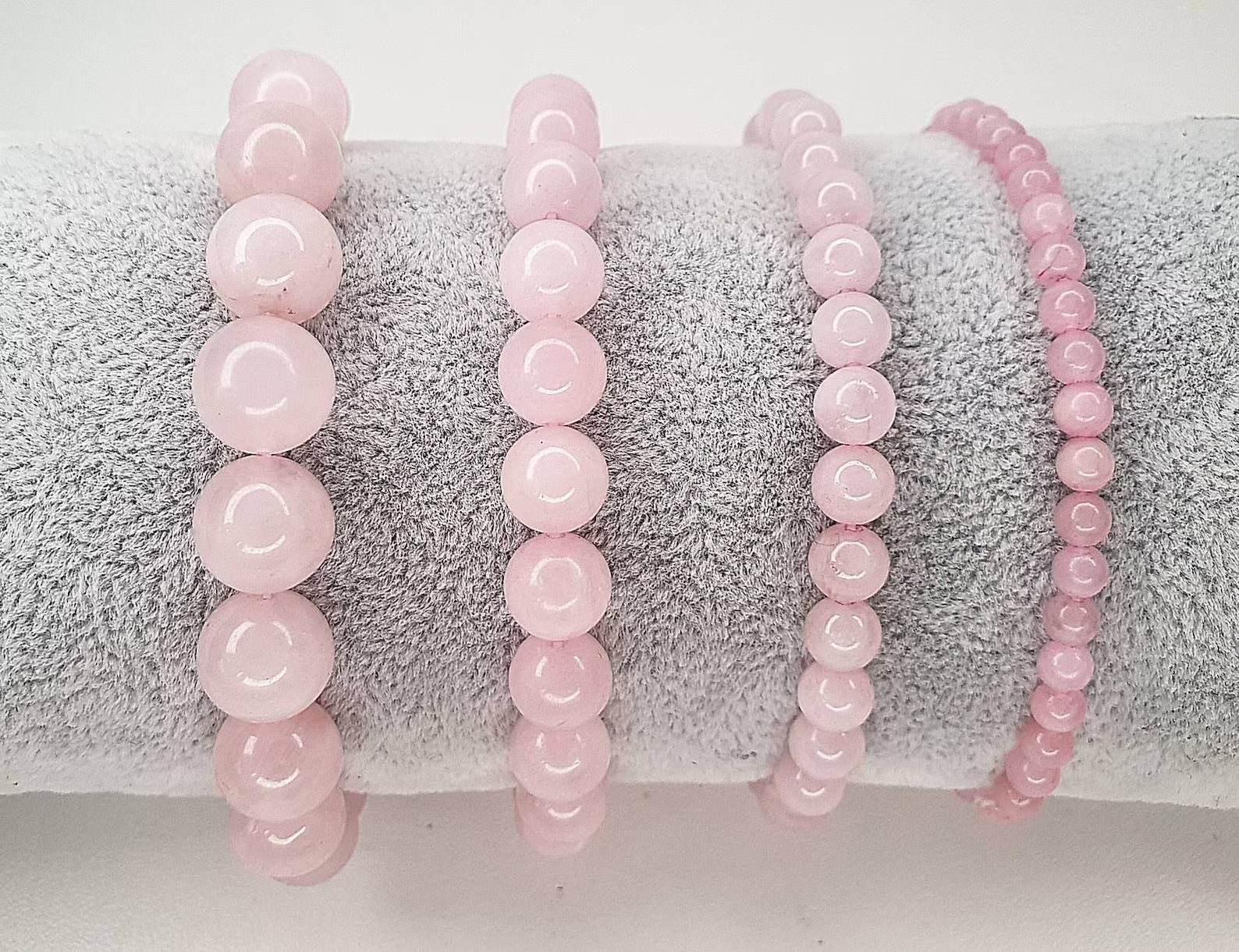 Rose Quartz Bracelet – Natural Handmade Gemstone Beads - ART AKASHA STUDIO