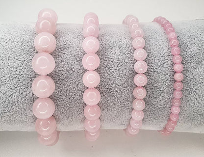 Rose Quartz Bracelet – Natural Handmade Gemstone Beads - ART AKASHA STUDIO