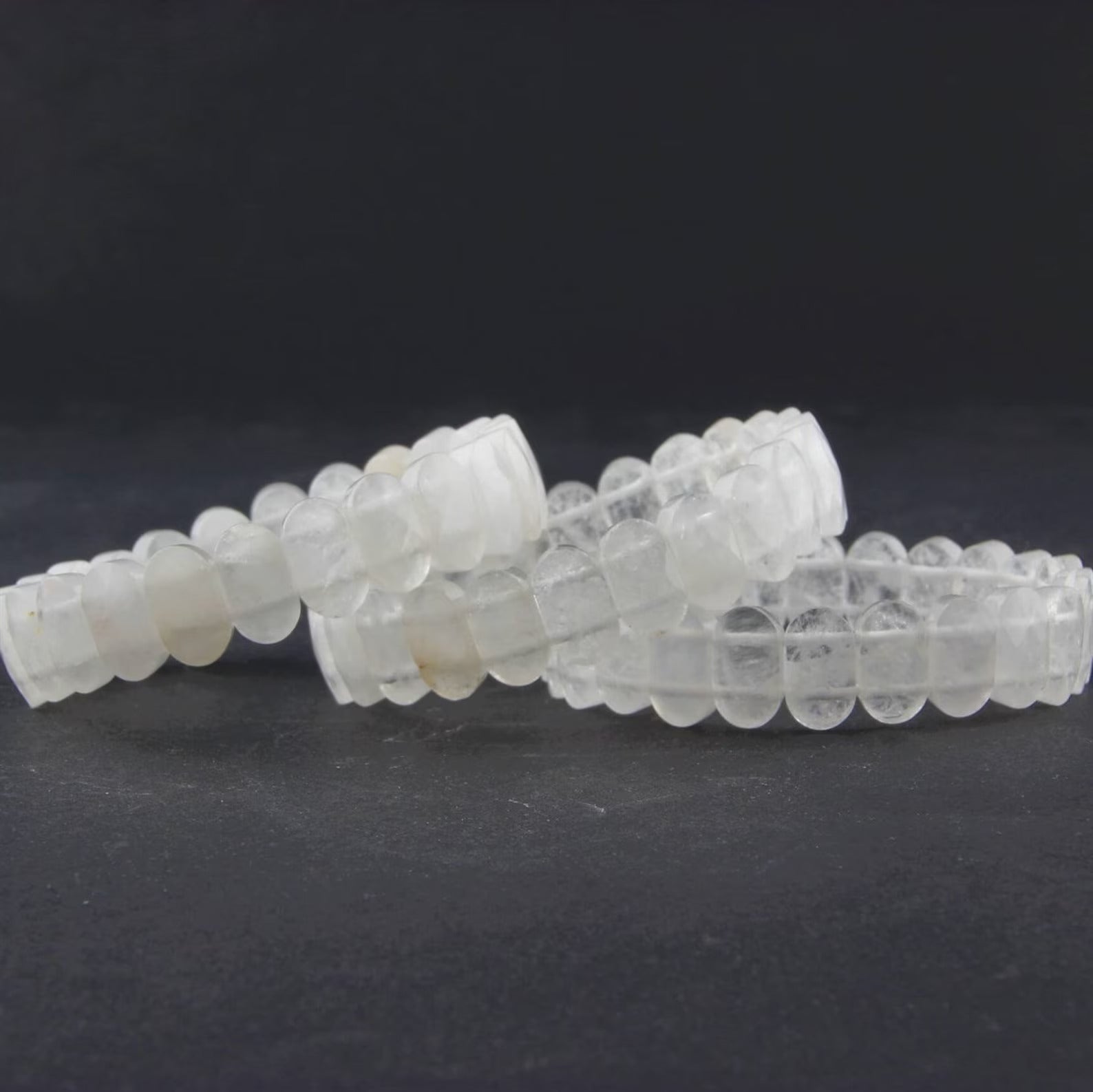Sahaj Hast Clear Quartz Faceted Oval Bracelet – Healing Gemstone Jewelry - ART AKASHA STUDIO