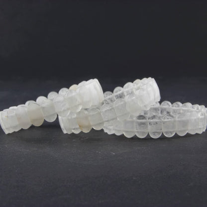 Sahaj Hast Clear Quartz Faceted Oval Bracelet – Healing Gemstone Jewelry - ART AKASHA STUDIO
