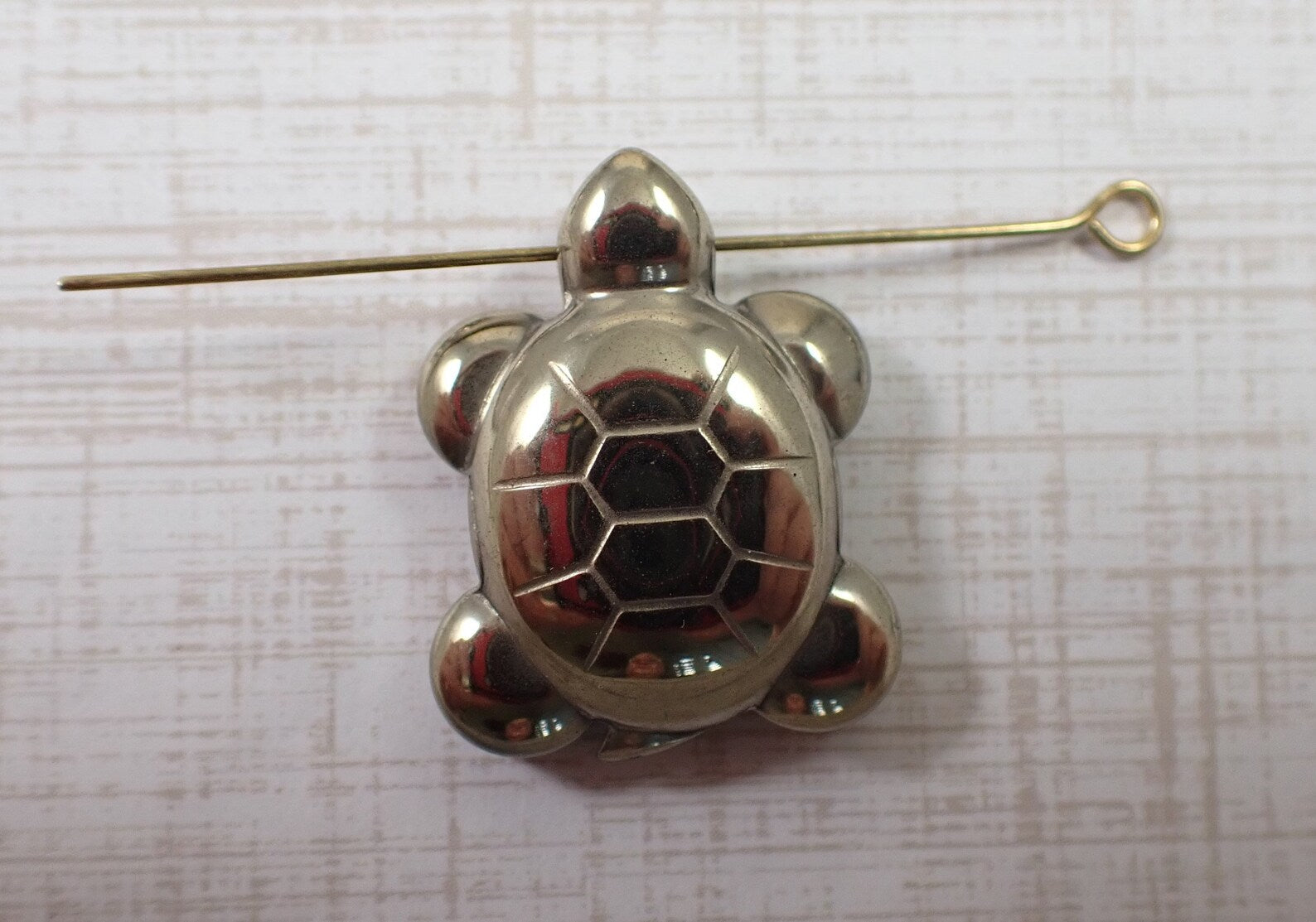 Gold Pyrite Crystal Turtle Pendant – Small Carved Shiny Turtle Bead | Protection & Prosperity Stone - ART AKASHA STUDIO